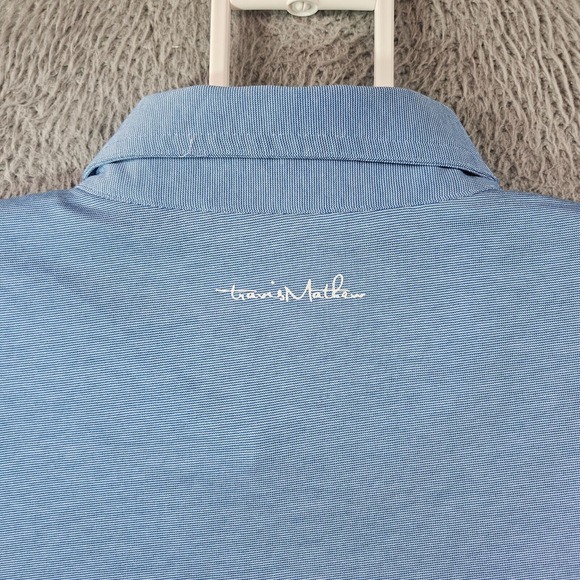 Travis Mathew Polo Shirt Men Large Short Sleeve Blue - L‎ - Picture 8 of 12